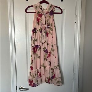 Floral Sleeveless Dress with Bow